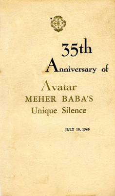 35th Anniversary of Avatar Meher Baba’s Unique Silence
